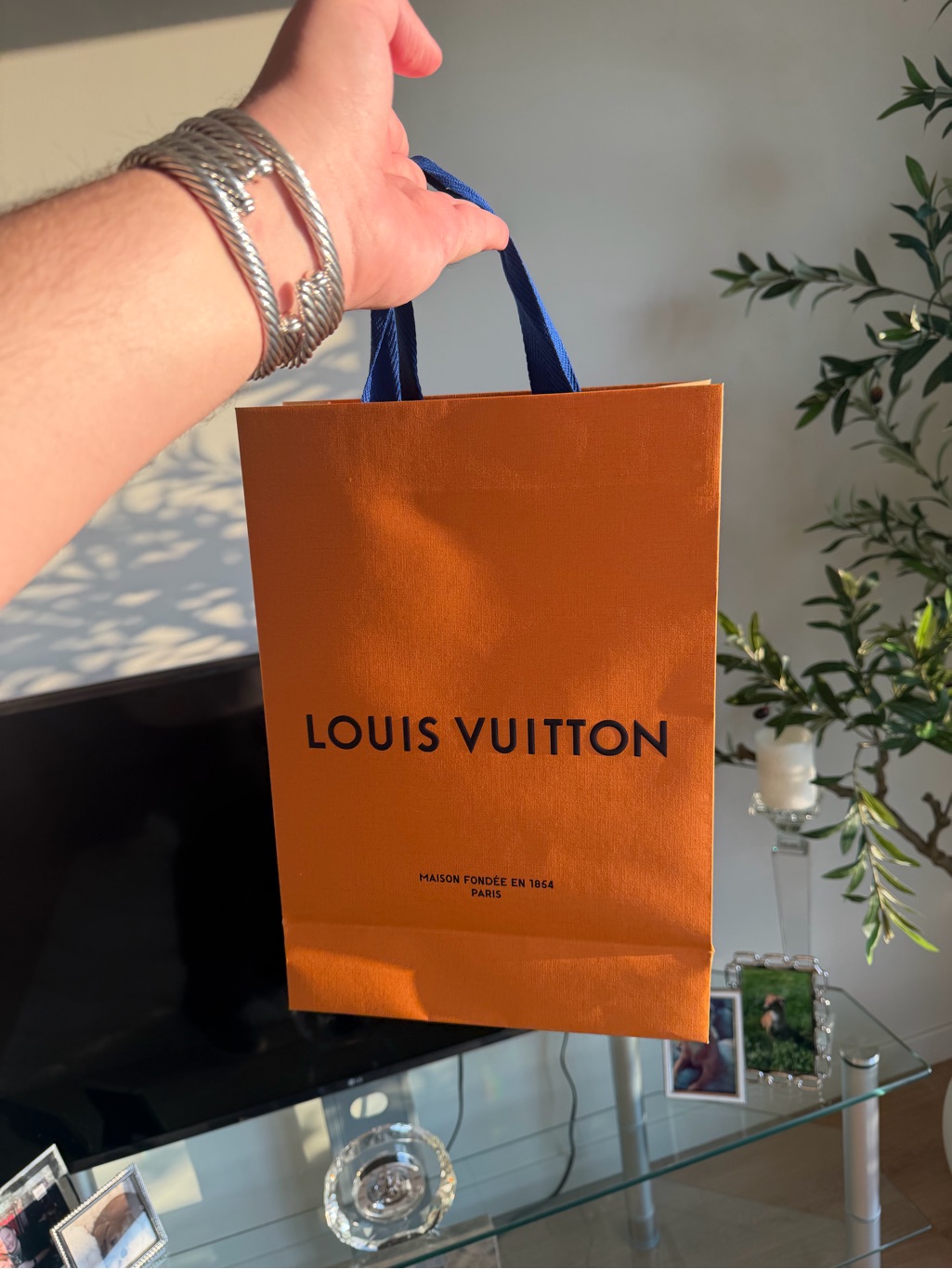 Louis Vuitton Orange Gift Bag Medium